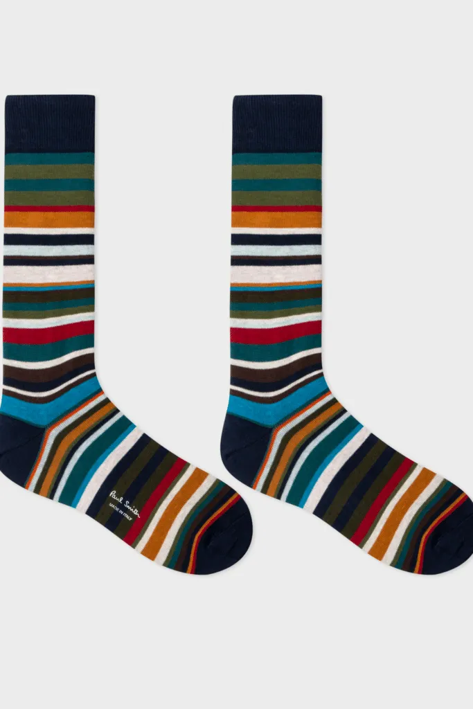 Chaussettes « Multi-Stripe » Bleu Marine